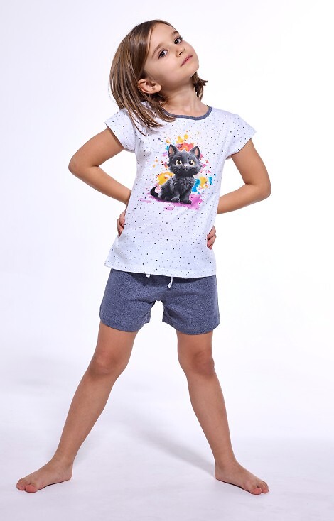 Piżama Cornette Kids Girl 245/109 Black Cat kr/r 86-128