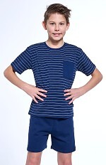 Piżama Cornette Young Boy 218/118 Lagoon kr/r 134-164