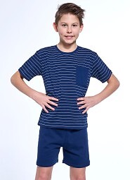 Piżama Cornette Young Boy 218/118 Lagoon kr/r 134-164