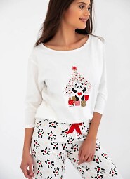 Piżama Sensis Panda 3/4 Christmas S-XL