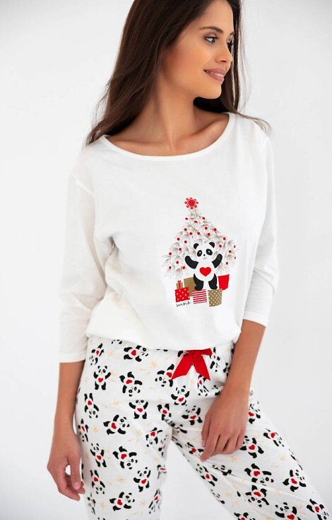 Piżama Sensis Panda 3/4 Christmas S-XL