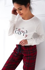 Piżama Sensis Maribel Interlock/Flanela dł/r Christmas S-XL