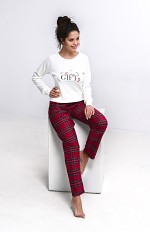 Piżama Sensis Maribel Interlock/Flanela dł/r Christmas S-XL