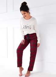 Piżama Sensis Maribel Interlock/Flanela dł/r Christmas S-XL