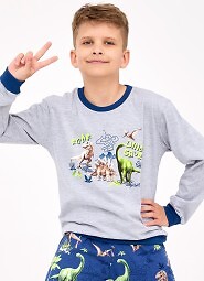 Piżama Cornette Young Boy 966/163 Dinosaur dł/r 134-164