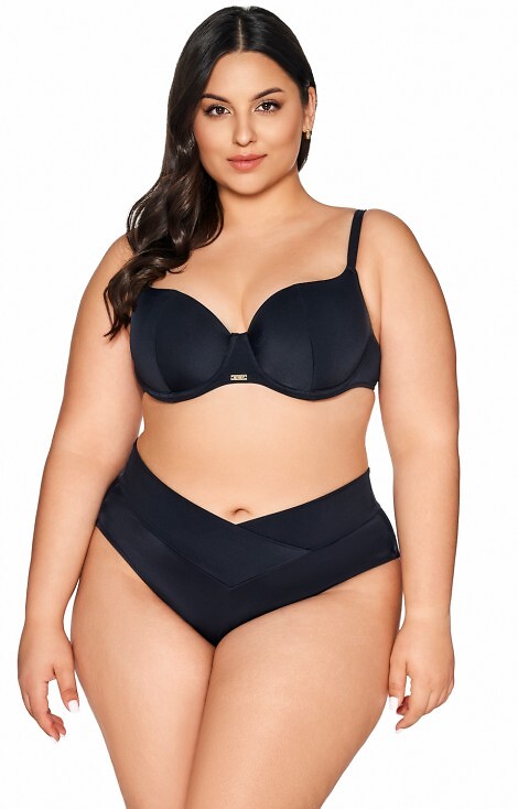 Figi kąpielowe Ava SF 13/15/B Black Brazyliany S-3XL