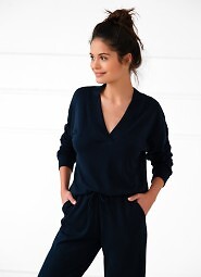 Piżama Sensis Navy Blue dł/r S-XL