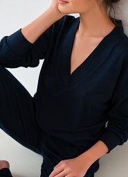 Piżama Sensis Navy Blue dł/r S-XL