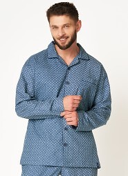 Piżama Key MNS 503 B24 Flanela dł/r M-2XL rozpinana męska