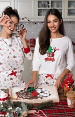 Piżama Sensis Lillian 3/4 Christmas S-XL