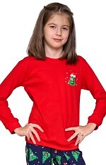 Piżama Cornette Young Girl 592/182 Christmas Tree dł/r 134-164