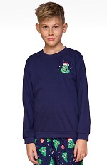 Piżama Cornette Young Boy 966/167 Christmas Tree dł/r 134-164