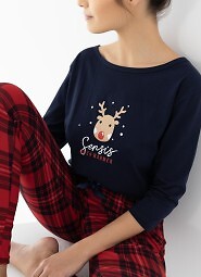 Piżama Sensis Lucy 3/4 Christmas S-XL