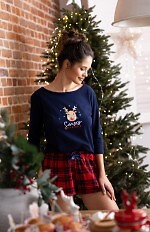 Piżama Sensis Myrtle 3/4 Christmas S-XL