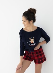 Piżama Sensis Myrtle 3/4 Christmas S-XL