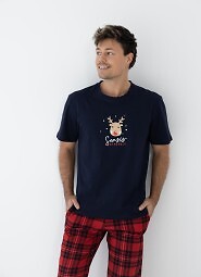 Piżama Sensis Nathan kr/r Christmas M-XL