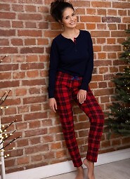 Piżama Sensis Yvette dł/r Christmas S-XL